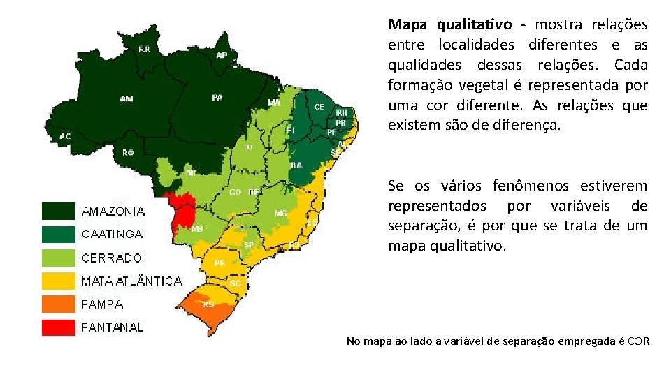 Linguagem cartogrfica variveis visuais Nos mapas as variveis