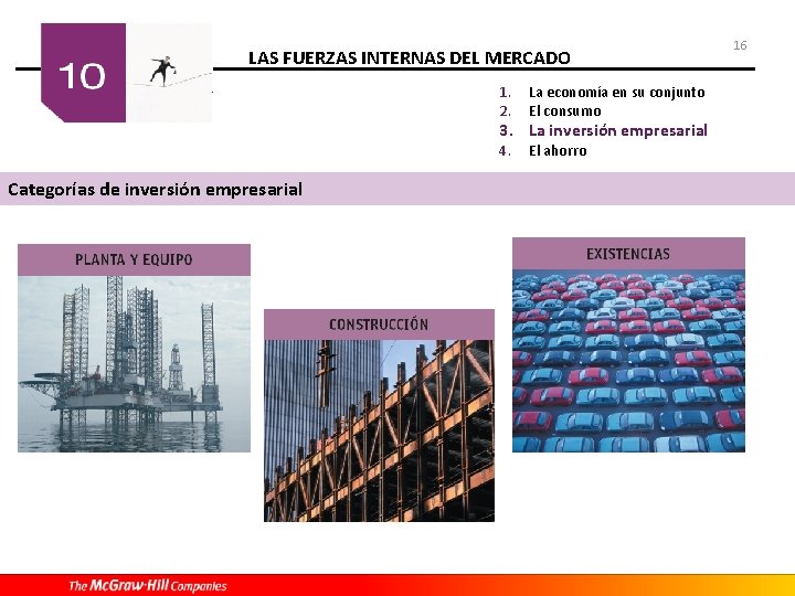 LAS FUERZAS INTERNAS DEL MERCADO 1. 2. La economía en su conjunto El consumo