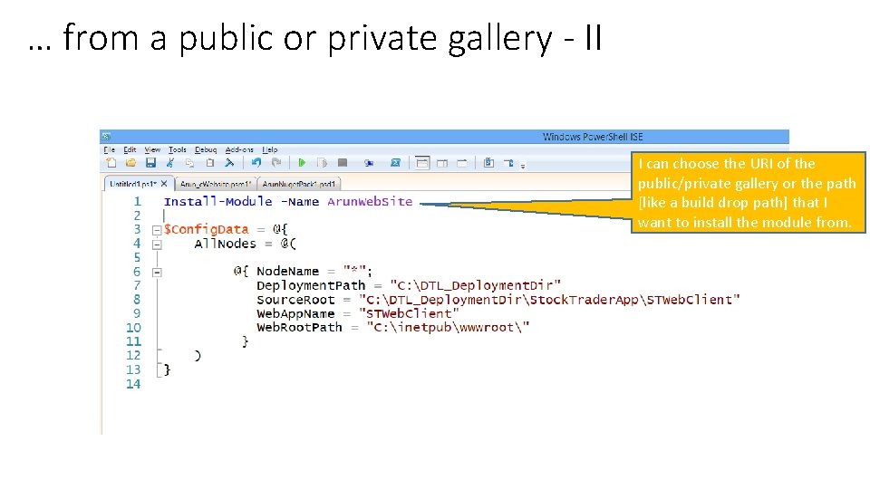… from a public or private gallery - II I can choose the URI … from a public or private gallery - II I can choose the URI