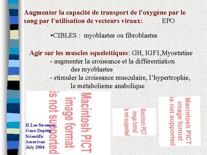 Augmenter la capacité de transport de l’oxygène par le sang par l’utilisation de vecteurs