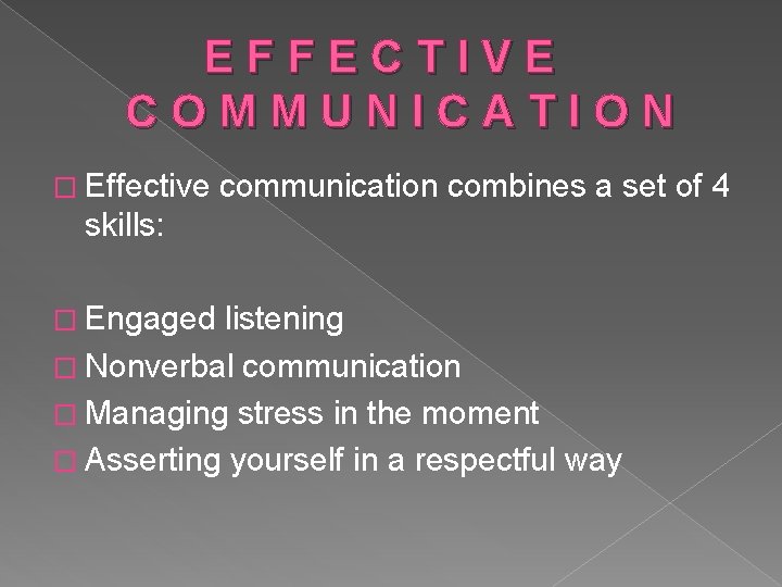 E F F E C T I V E C O M M U