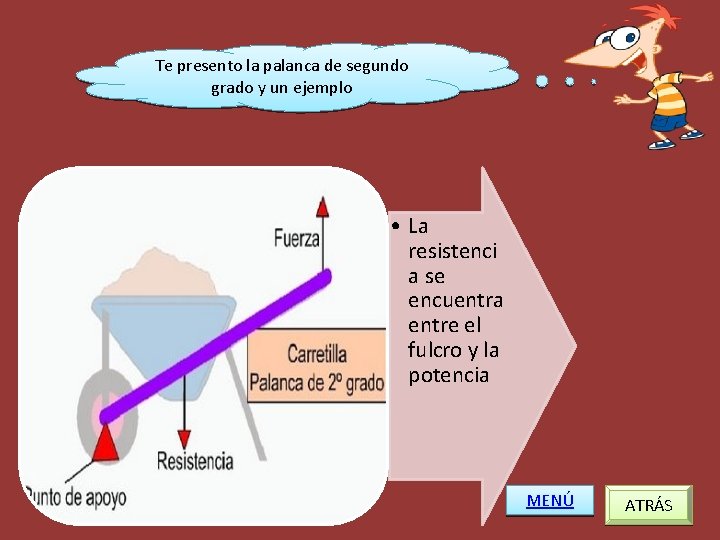 Te presento la palanca de segundo grado y un ejemplo • La resistenci a