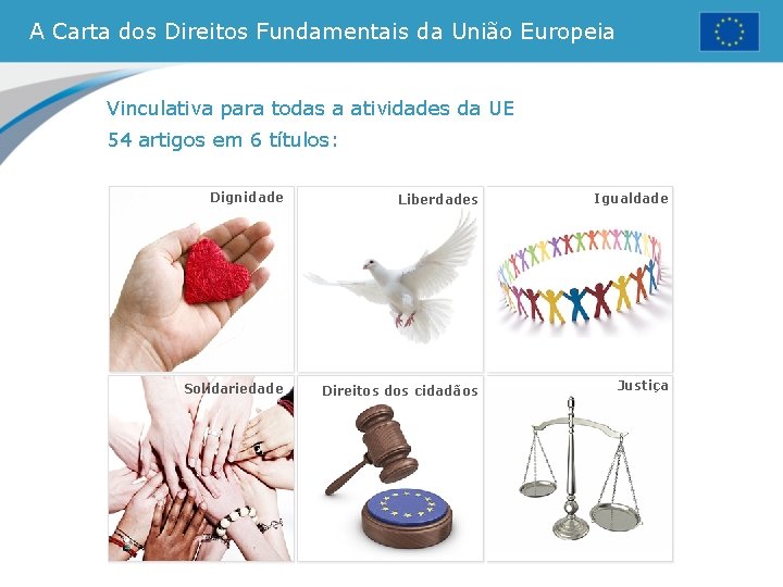 A Carta dos Direitos Fundamentais da União Europeia Vinculativa para todas a atividades da