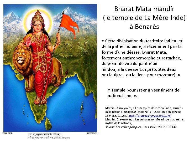 Bharat Mata mandir (le temple de La Mère Inde) à Bénarès « Cette divinisation