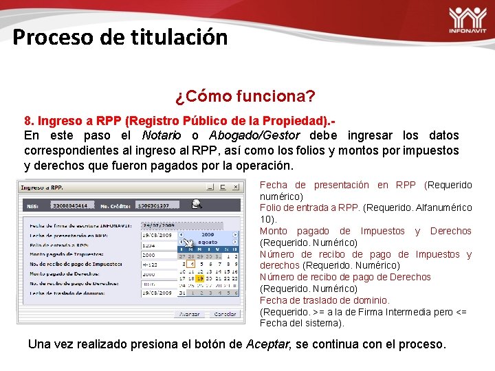 Proceso de titulación ¿Cómo funciona? 8. Ingreso a RPP (Registro Público de la Propiedad).