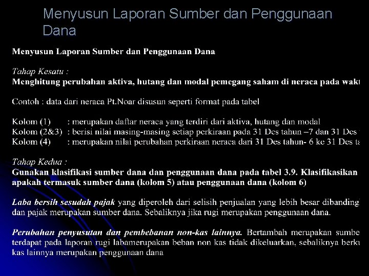 Menyusun Laporan Sumber dan Penggunaan Dana 