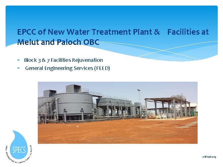 EPCC of New Water Treatment Plant & Facilities at Melut and Paloch OBC Block