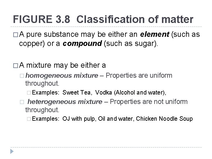 FIGURE 3. 8 Classification of matter � A pure substance may be either an FIGURE 3. 8 Classification of matter � A pure substance may be either an