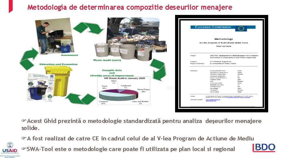 Metodologia de determinarea compozitie deseurilor menajere Acest Ghid prezintă o metodologie standardizată pentru analiza