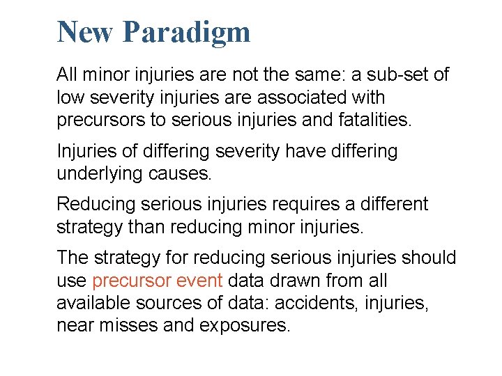 New Paradigm All minor injuries are not the same: a sub-set of low severity