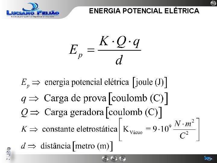 ENERGIA POTENCIAL ELÉTRICA 