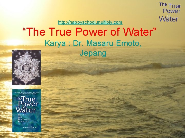 The True Power of http: //happyschool. multiply. com “The True Power of Water” Karya