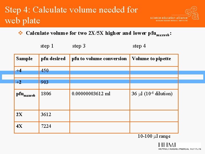 Step 4: Calculate volume needed for web plate v Calculate volume for two 2