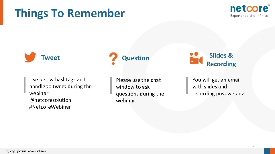 Things To Remember Tweet Use below hashtags and handle to tweet during the webinar