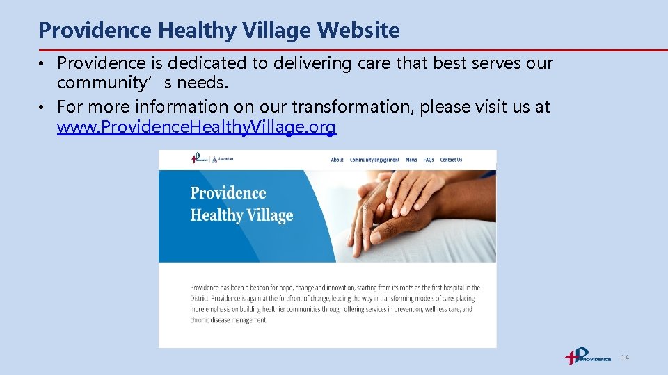 Providence Healthy Village Website • Providence is dedicated to delivering care that best serves