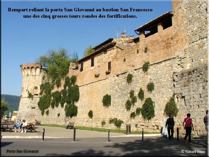 Rempart reliant la porta San Giovanni au bastion San Francesco une des cinq grosses