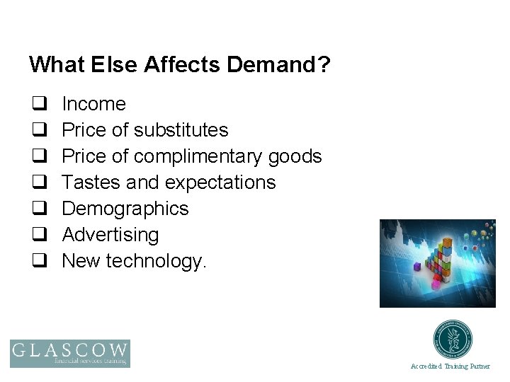 What Else Affects Demand? q q q q Income Price of substitutes Price of