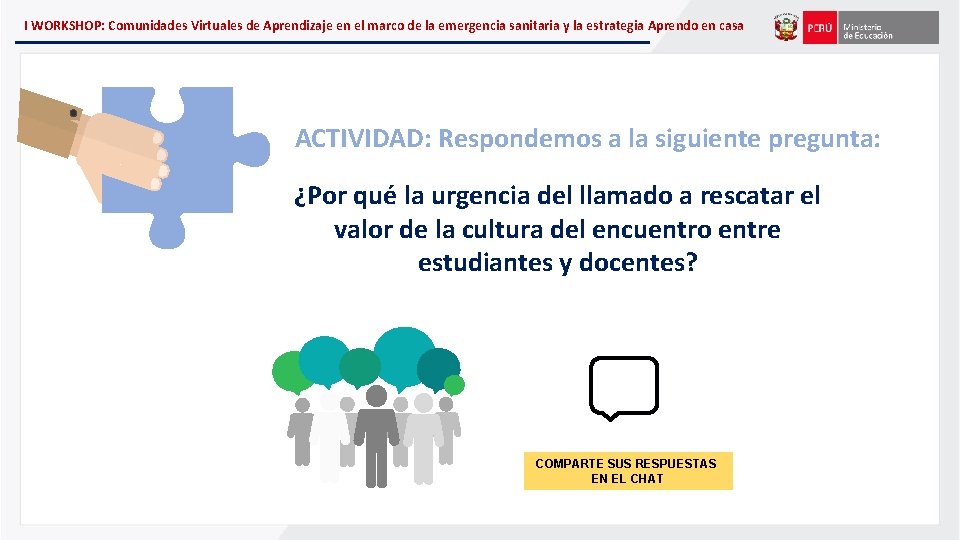 I WORKSHOP: Comunidades Virtuales de Aprendizaje en el marco de la emergencia sanitaria y