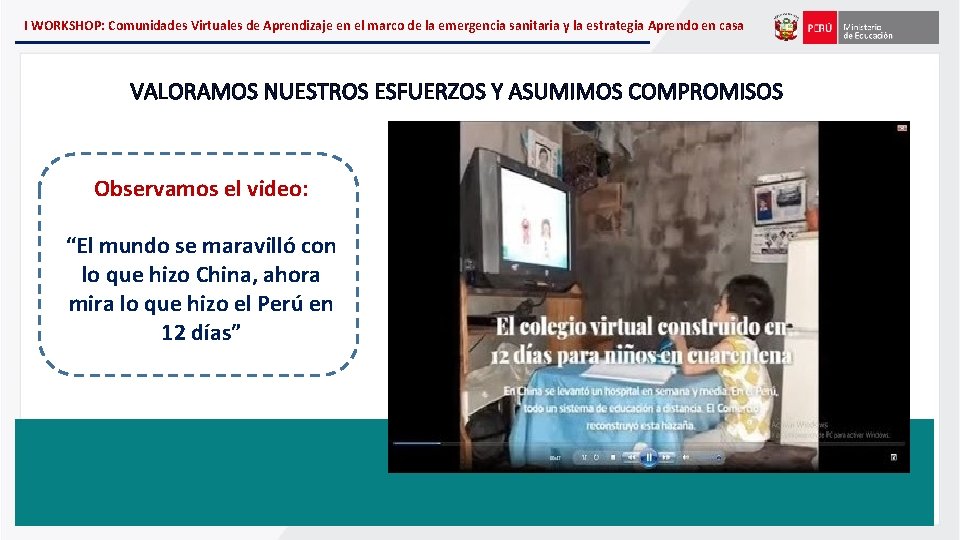 I WORKSHOP: Comunidades Virtuales de Aprendizaje en el marco de la emergencia sanitaria y