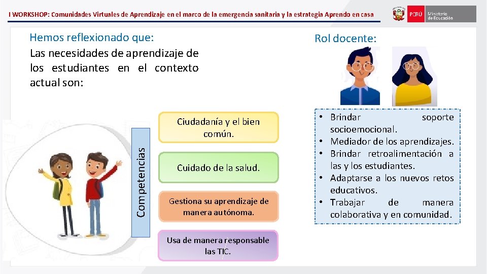 I WORKSHOP: Comunidades Virtuales de Aprendizaje en el marco de la emergencia sanitaria y