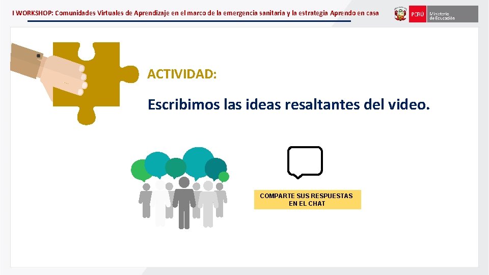 I WORKSHOP: Comunidades Virtuales de Aprendizaje en el marco de la emergencia sanitaria y