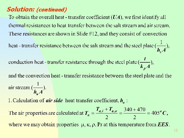 Solution: (continued) 15 