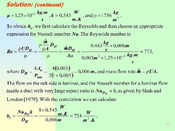 Solution: (continued) 18 