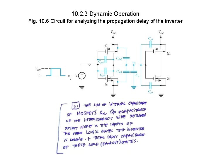 10. 2. 3 Dynamic Operation Fig. 10. 6 Circuit for analyzing the propagation delay