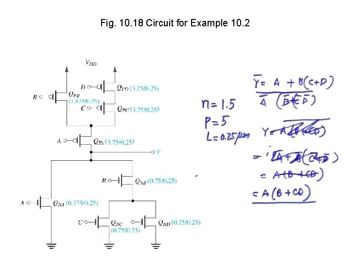 Fig. 10. 18 Circuit for Example 10. 2 