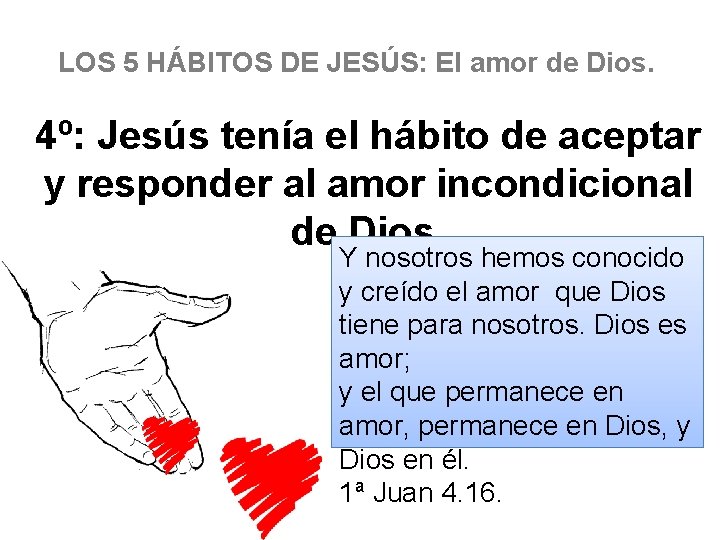 LOS 5 HÁBITOS DE JESÚS: El amor de Dios. 4º: Jesús tenía el hábito LOS 5 HÁBITOS DE JESÚS: El amor de Dios. 4º: Jesús tenía el hábito