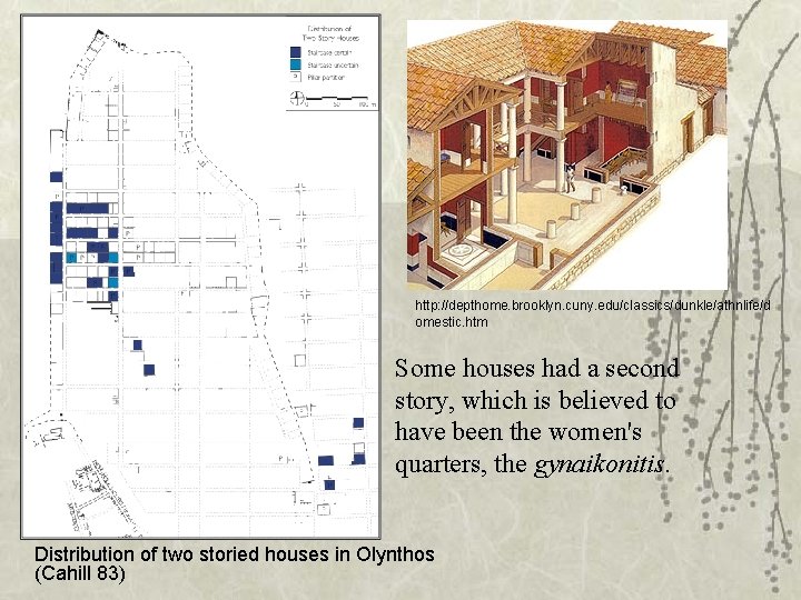 http: //depthome. brooklyn. cuny. edu/classics/dunkle/athnlife/d omestic. htm Some houses had a second story, which
