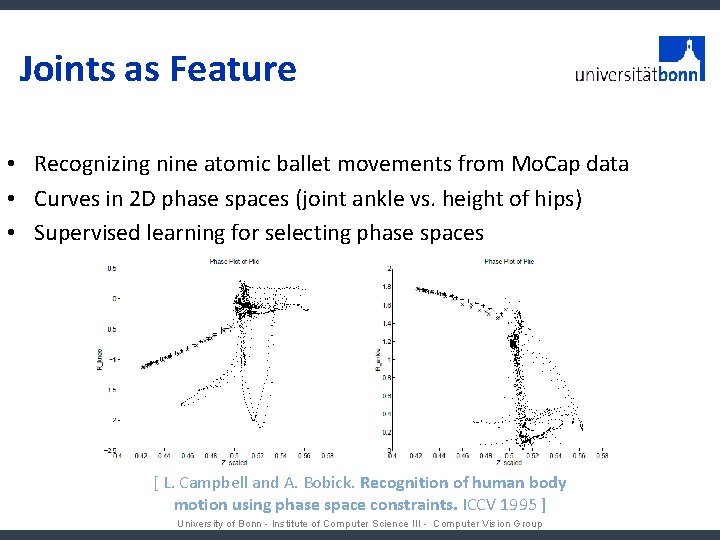 Joints as Feature • Recognizing nine atomic ballet movements from Mo. Cap data •