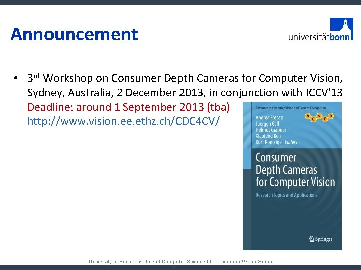 Juergen Gall Action Recognition Announcement 3 Rd Workshop