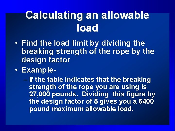 BASIC RIGGING MSHA REGULATIONS 5657 16007 Taglines Hitches