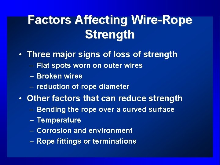 BASIC RIGGING MSHA REGULATIONS 5657 16007 Taglines Hitches