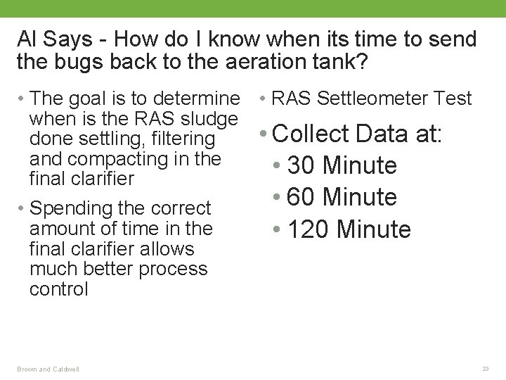 Al Says - How do I know when its time to send the bugs