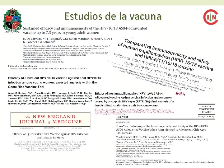Estudios de la vacuna 