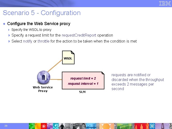 Scenario 5 - Configuration ● Configure the Web Service proxy 4 Specify the WSDL