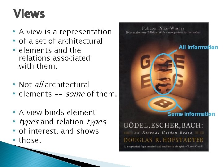 Views A view is a representation of a set of architectural elements and the Views A view is a representation of a set of architectural elements and the