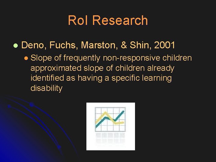 Ro. I Research l Deno, Fuchs, Marston, & Shin, 2001 l Slope of frequently