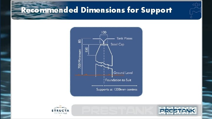 Recommended Dimensions for Support 