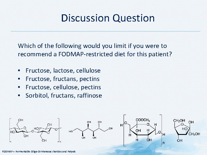 Discussion Question Which of the following would you limit if you were to recommend