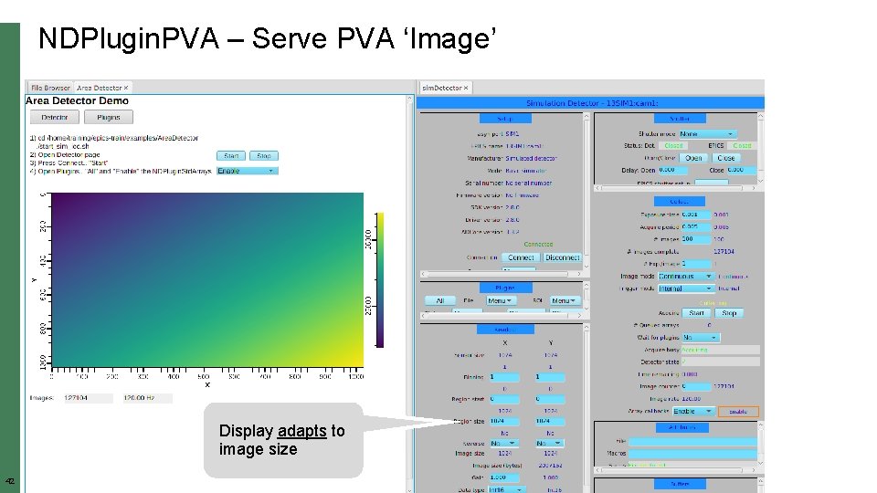 NDPlugin. PVA – Serve PVA ‘Image’ Display adapts to image size 42 