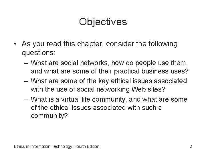 Objectives • As you read this chapter, consider the following questions: – What are Objectives • As you read this chapter, consider the following questions: – What are