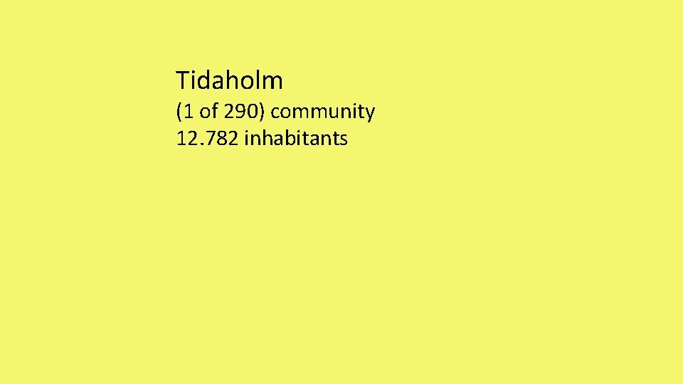 Tidaholm (1 of 290) community 12. 782 inhabitants 