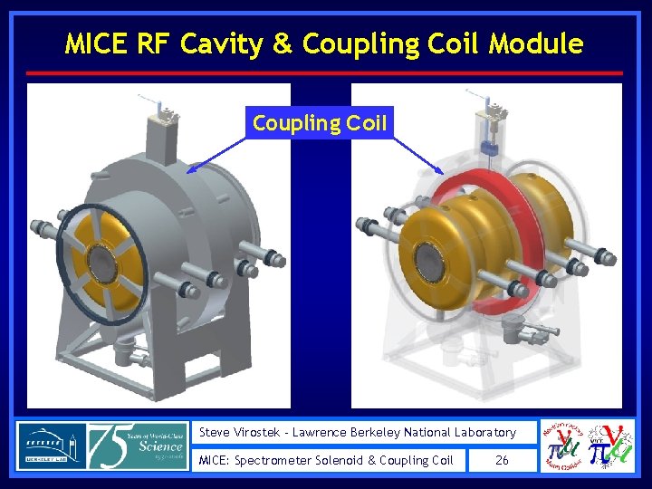 MICE RF Cavity & Coupling Coil Module Coupling Coil Steve Virostek - Lawrence Berkeley