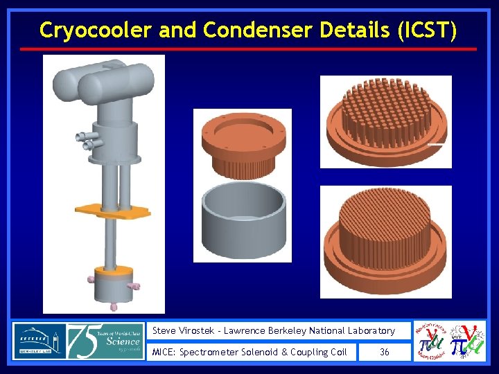 Cryocooler and Condenser Details (ICST) Steve Virostek - Lawrence Berkeley National Laboratory MICE: Spectrometer