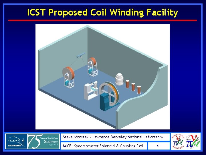 ICST Proposed Coil Winding Facility Steve Virostek - Lawrence Berkeley National Laboratory MICE: Spectrometer