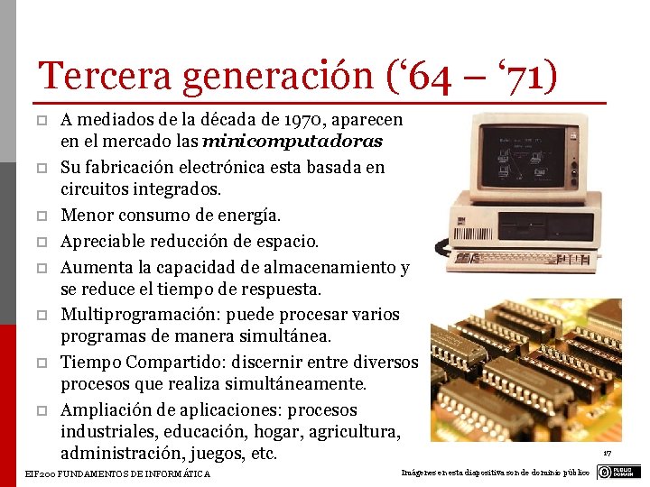 Tercera generación (‘ 64 – ‘ 71) p p p p A mediados de Tercera generación (‘ 64 – ‘ 71) p p p p A mediados de