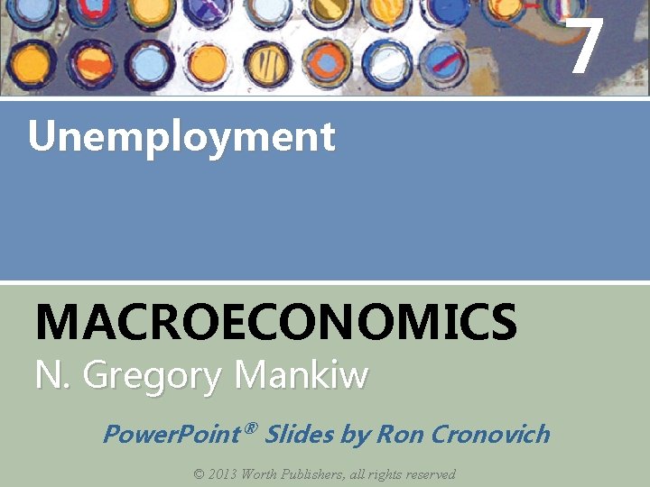 7 Unemployment MACROECONOMICS N. Gregory Mankiw Power. Point ® Slides by Ron Cronovich ©